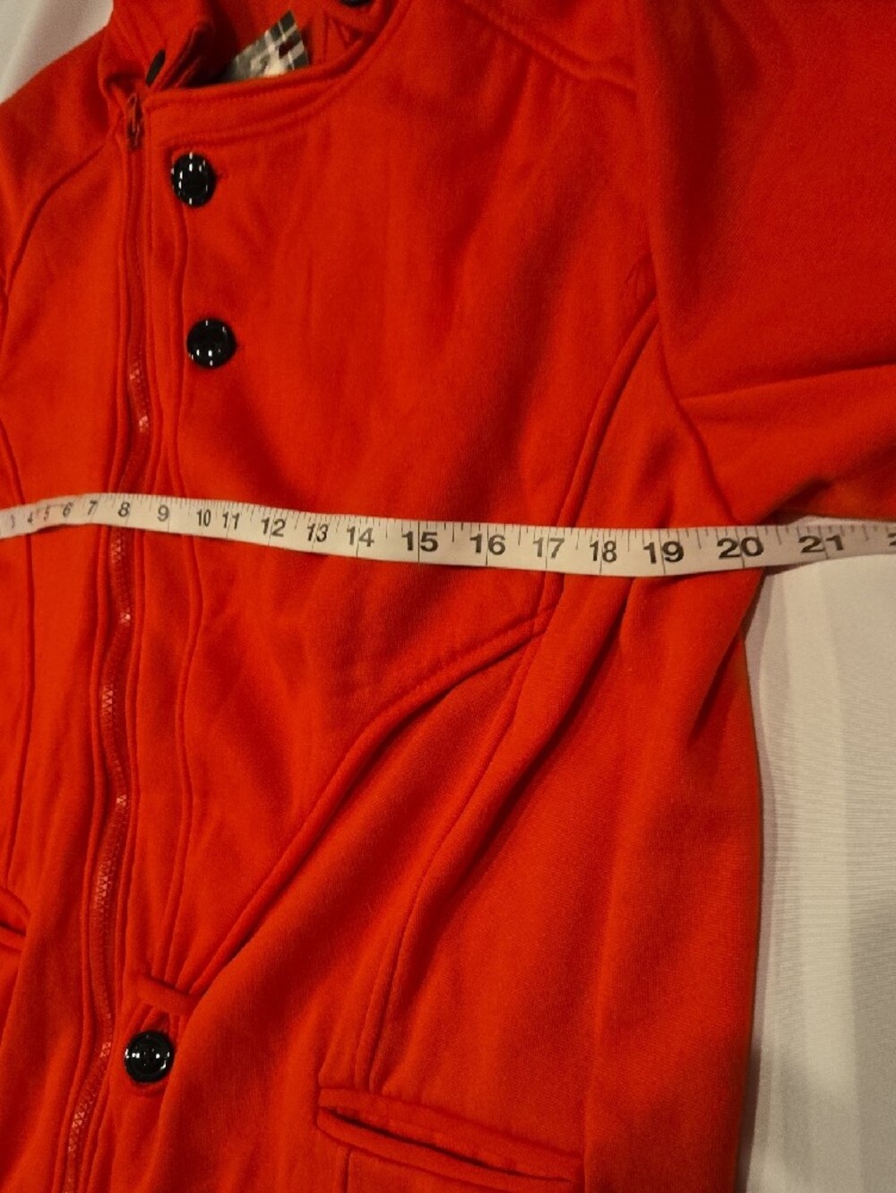 Women's Lightweight Asymmetrical Red Jacket - Picture 4 of 7